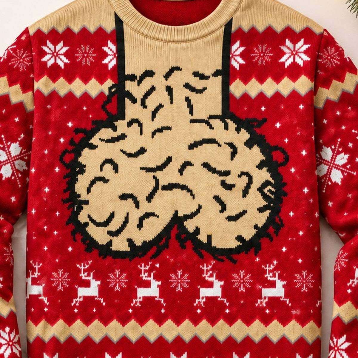 Close-up of the Jingle Balls sweater design